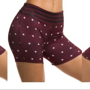 IAB FLEX SHORT 5-INCH STARS & STRIPES BURGUNDY